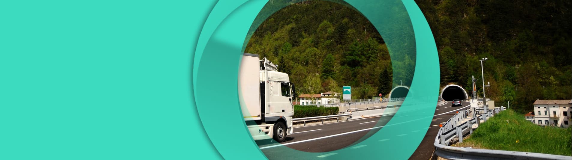 HGV truck entering a tunnel