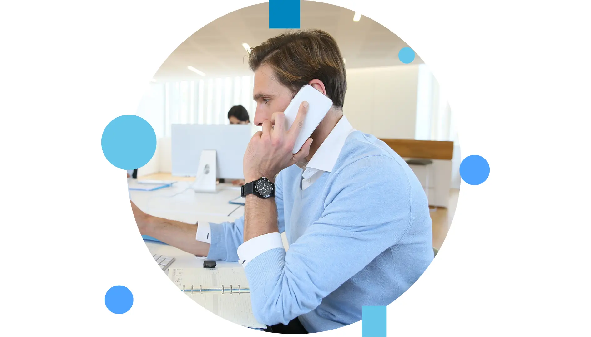 a man talking on his mobile phone