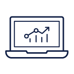 data icon on a laptop